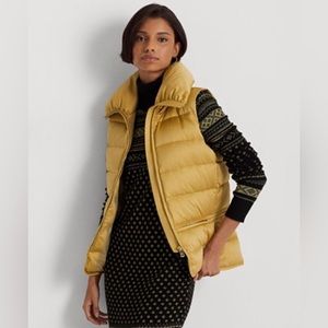 Lauren Ralph Lauren Satin Quilted Down Vest size XL